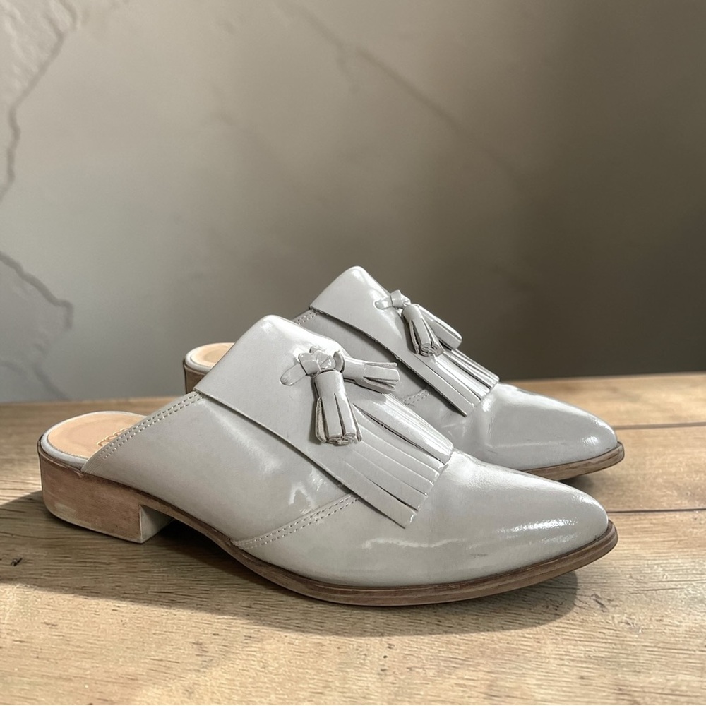 ASOS Cream Tassel Mules